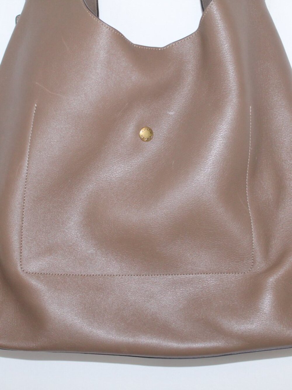 Coach Brooklyn 39 dark stone leather shoulder bag large genuine leather - Picture 7 of 16